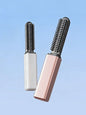 Rose gold portable straightening comb by Trendsi, compact hair styling tool with heated ceramic plates for quick, easy straightening.