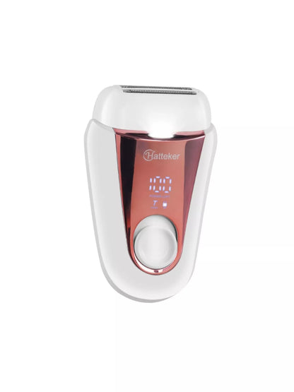 Rose gold rechargeable hair removal epilator by Trendsi with adjustable head and ergonomic design for smooth, hair-free skin.