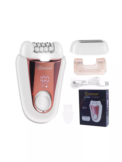 Rose gold rechargeable hair removal epilator by Trendsi with a sleek design for efficient hair removal at home.