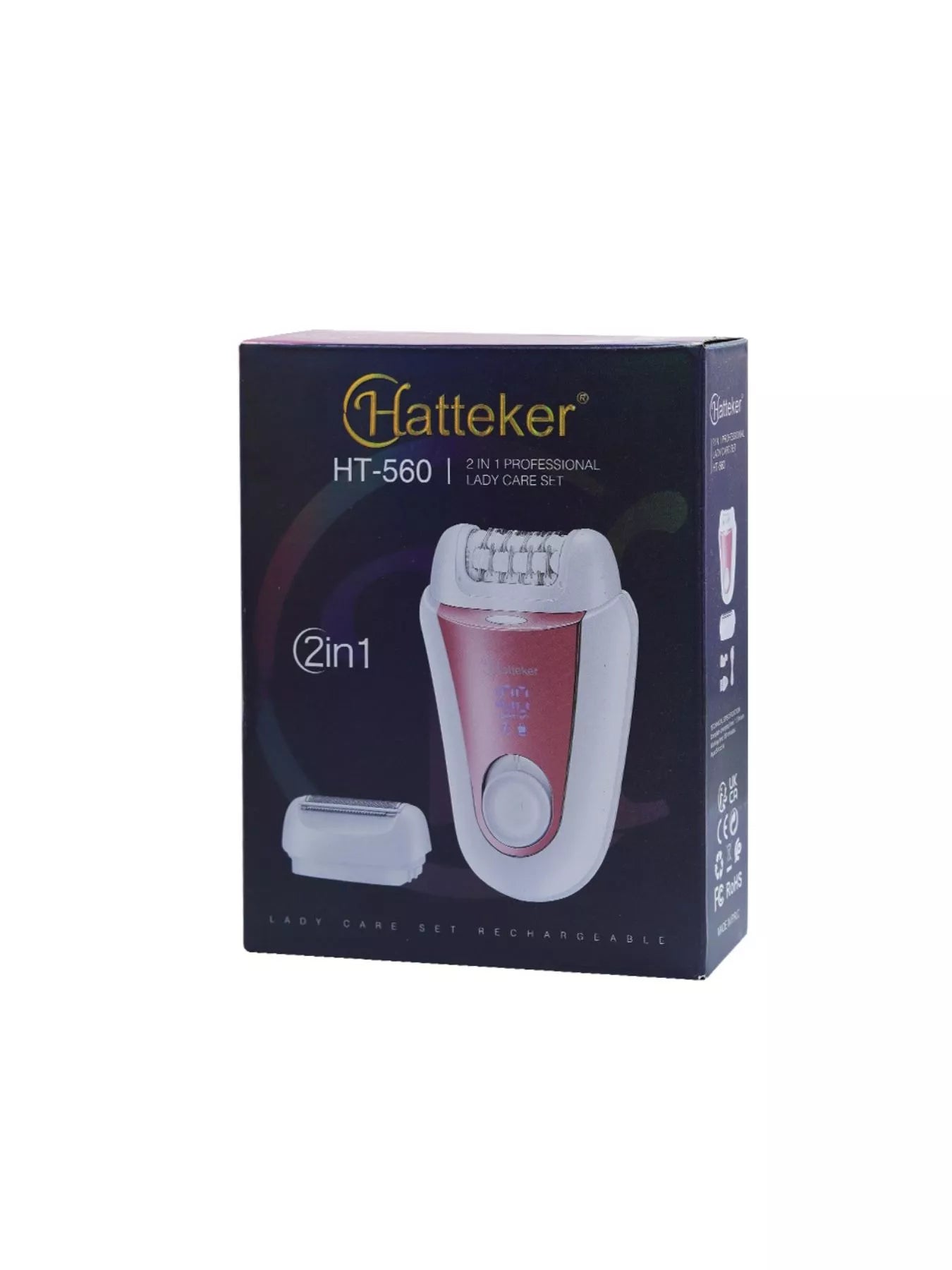 Rose gold rechargeable hair removal epilator by Trendsi with multiple attachments for smooth, easy hair removal.