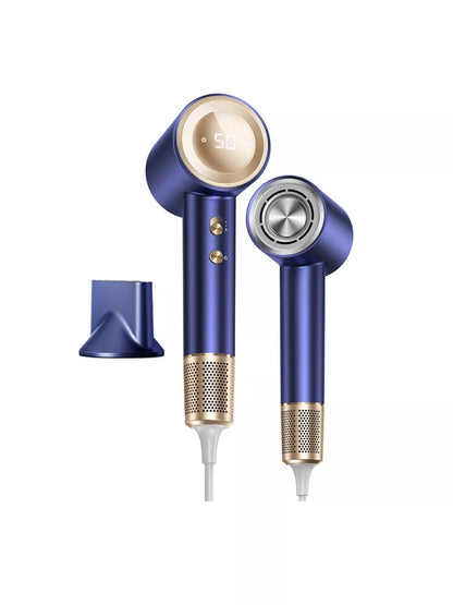 Royal blue Trendsi high-speed hair dryer with constant temperature and European plug, designed for fast, gentle styling.