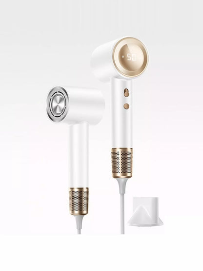 Royal blue Trendsi high-speed hair dryer with constant temperature control and European plug for quick, sleek drying.