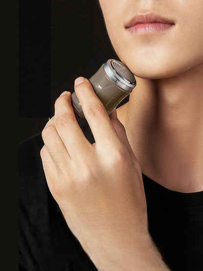 Waterproof electric shaver by Trendsi with sleek design, suitable for wet and dry shaving, shown in close-up image.