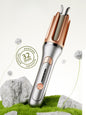 Silver automatic hair curling iron by Trendsi with European plug for easy styling and effortless curls.