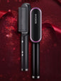 Silver heated hair straightening comb by Trendsi with European plug, designed for smooth styling and hair straightening.