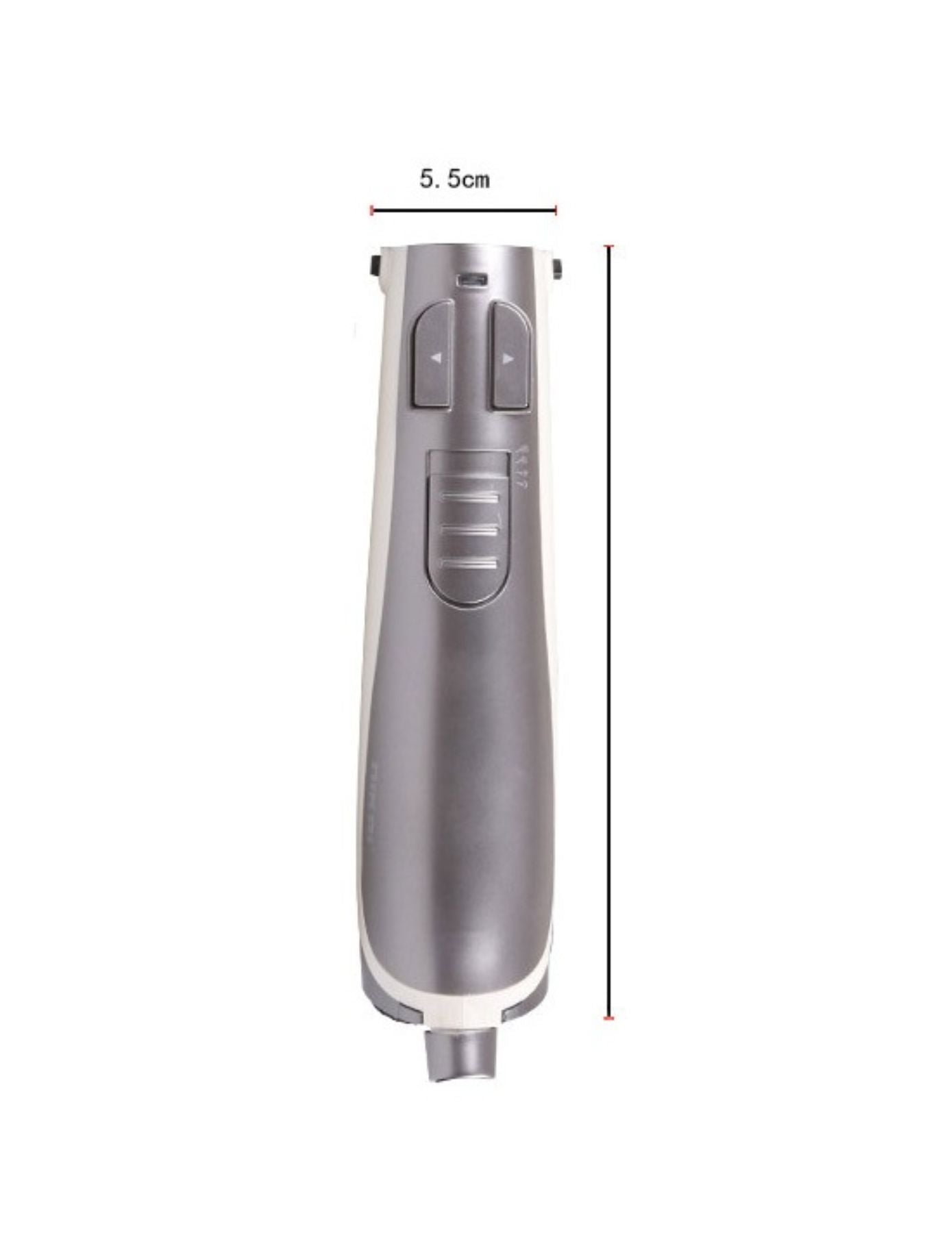 Silver lightweight hot air brush by Trendsi with European plug, designed for easy styling and smooth, voluminous hair.