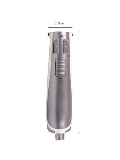 Silver lightweight hot air brush by Trendsi with European plug, designed for easy styling and smooth, voluminous hair.