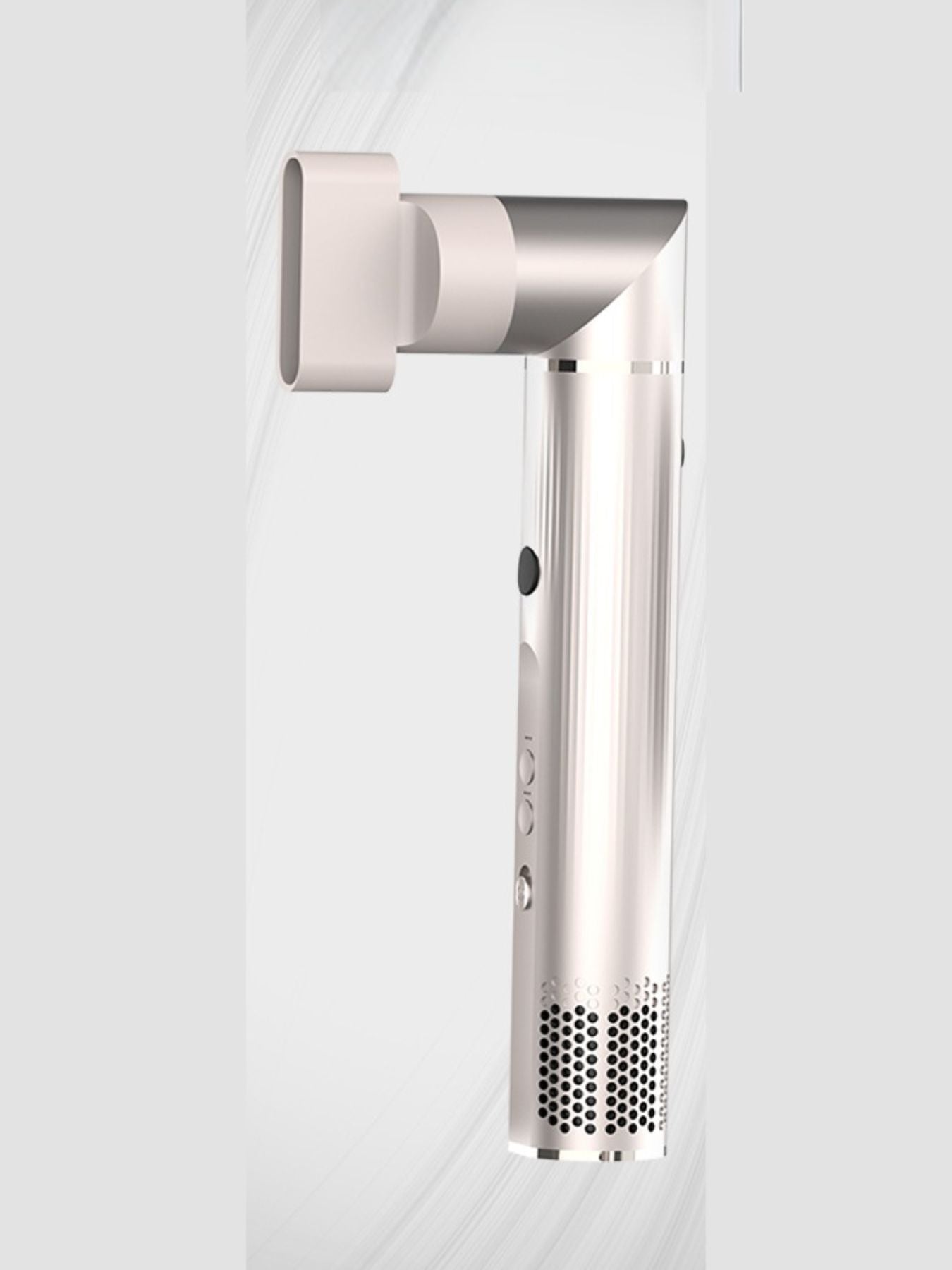 Silver Trendsi household hair dryer with European plug, featuring temperature control for precise styling.