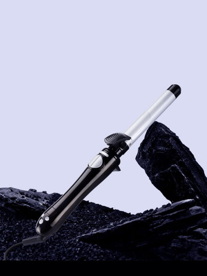 Silver Trendsi fast heating curling iron with North American plug for quick styling and curling hair.
