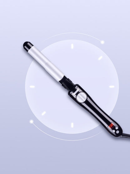 Silver Trendsi fast heating curling iron with North American plug, showcasing the sleek design and curling barrel.