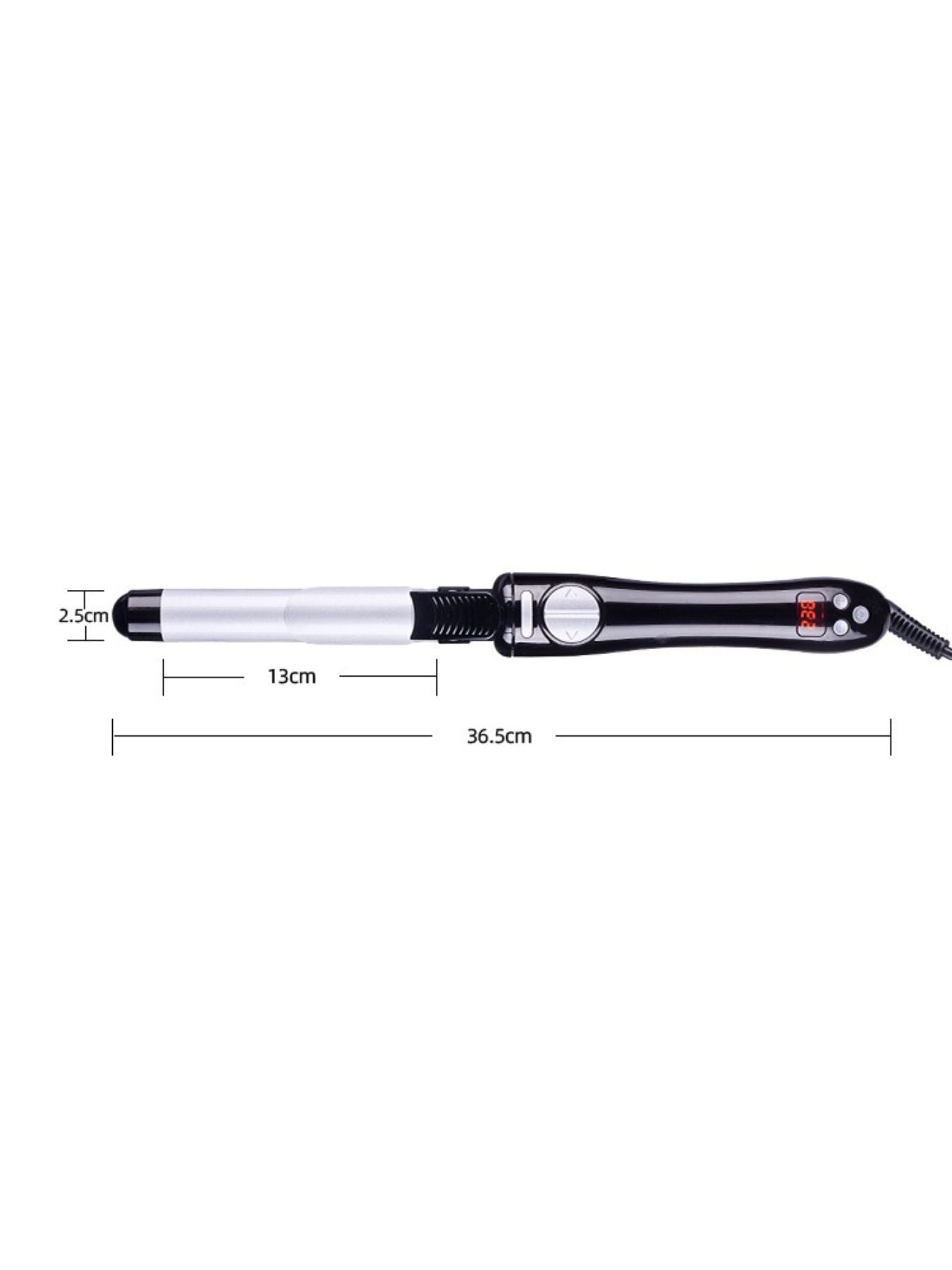 Silver Trendsi fast heating curling iron with North American plug, showcasing a sleek design and adjustable temperature control.