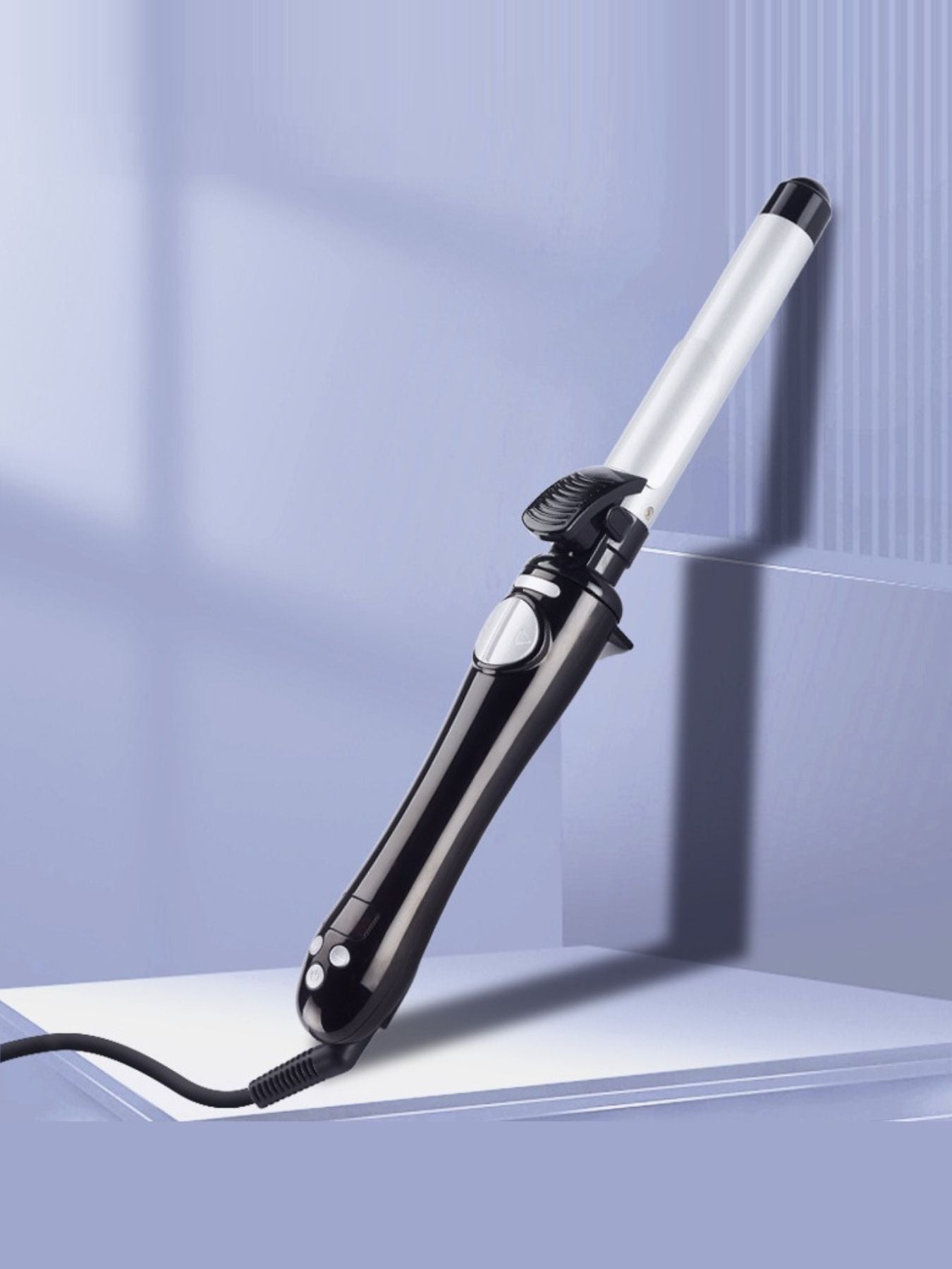 Silver Trendsi fast heating curling iron with North American plug for quick, professional-style curls.