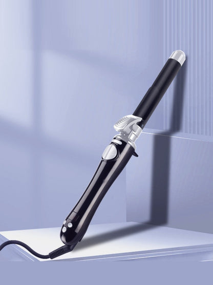 Silver Trendsi fast heating curling iron with North American plug for quick, easy styling of curls and waves.
