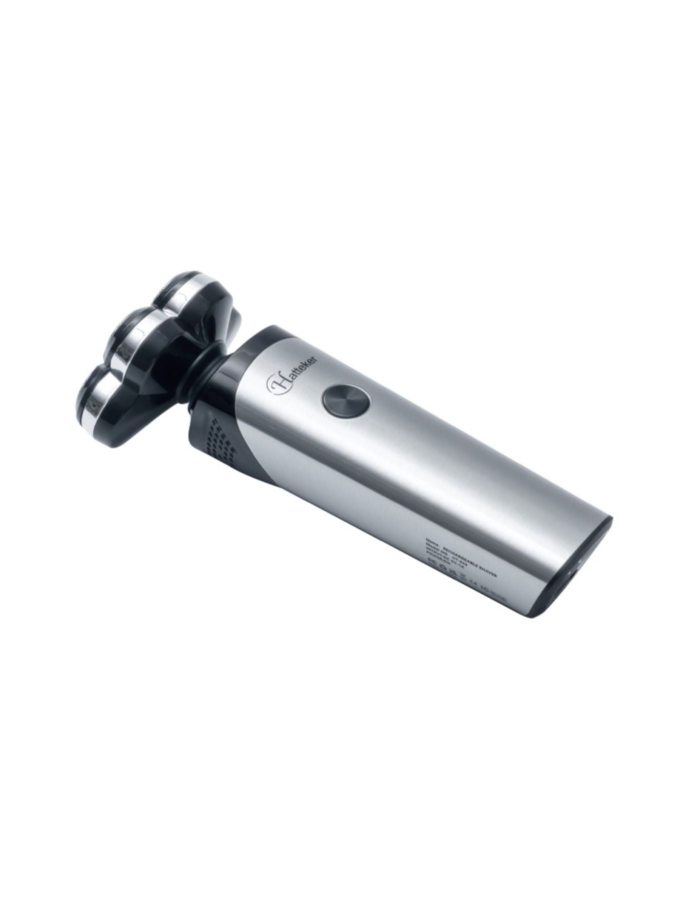 Silver 5-head rechargeable electric shaver by Trendsi with ergonomic handle and multiple foils for a close, comfortable shave.