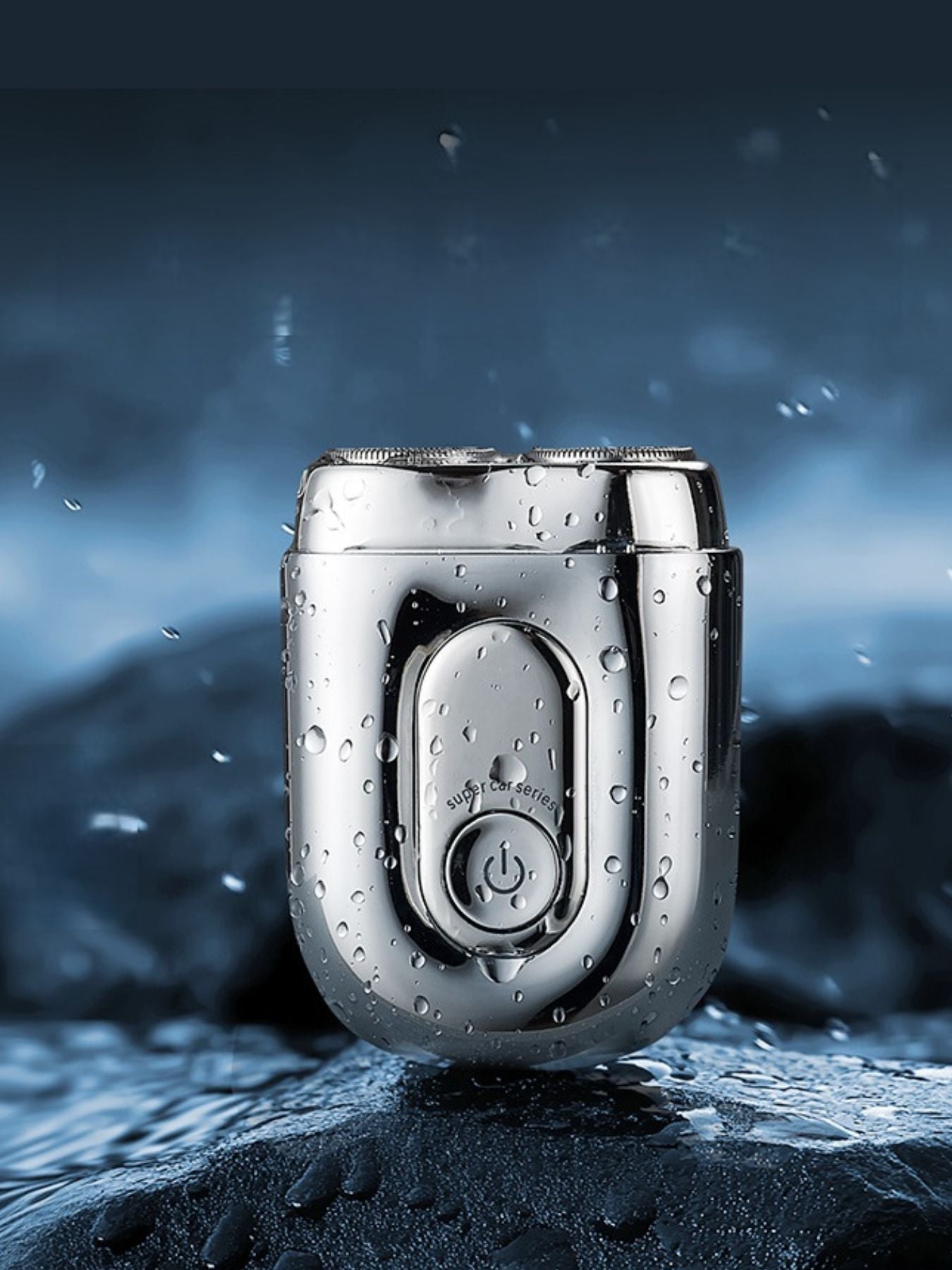 Silver Trendsi mini portable waterproof electric shaver with compact design and sleek finish, ideal for travel grooming.