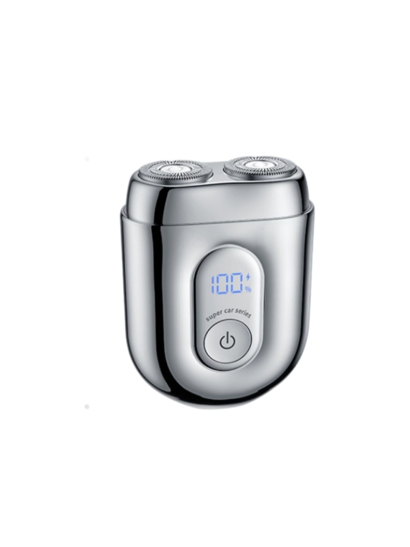 Silver mini portable waterproof electric shaver by Trendsi, compact design for easy use and efficient shaving.