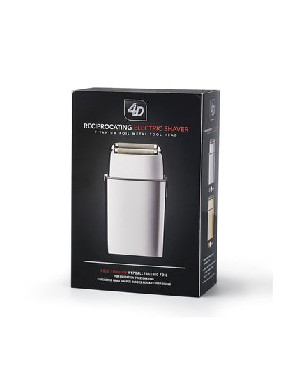 Silver portable mini foil shaver by Trendsi with a compact design for easy grooming on the go.