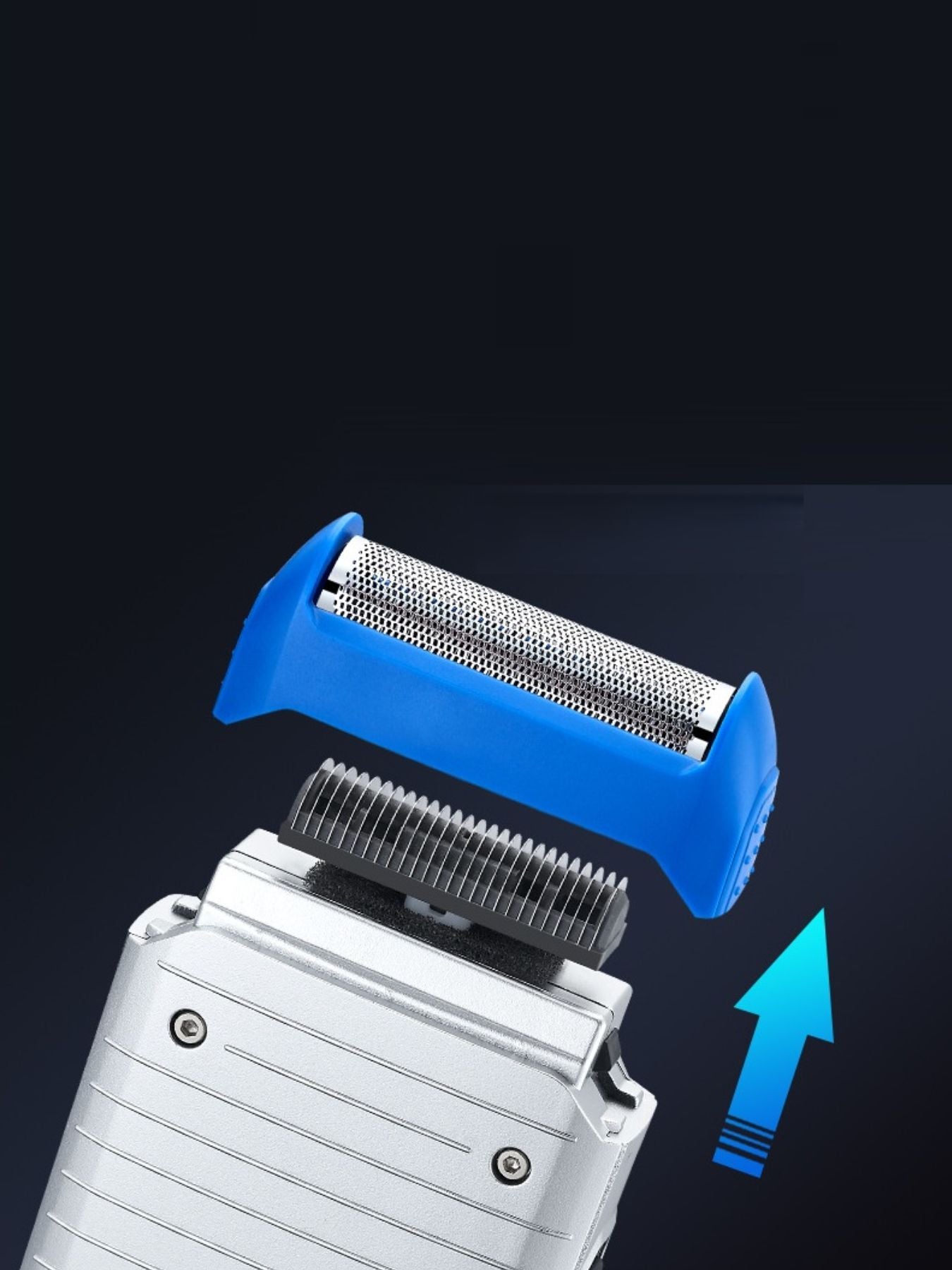 Silver Trendsi portable mini shaver with compact design, ideal for quick grooming and easy travel use.