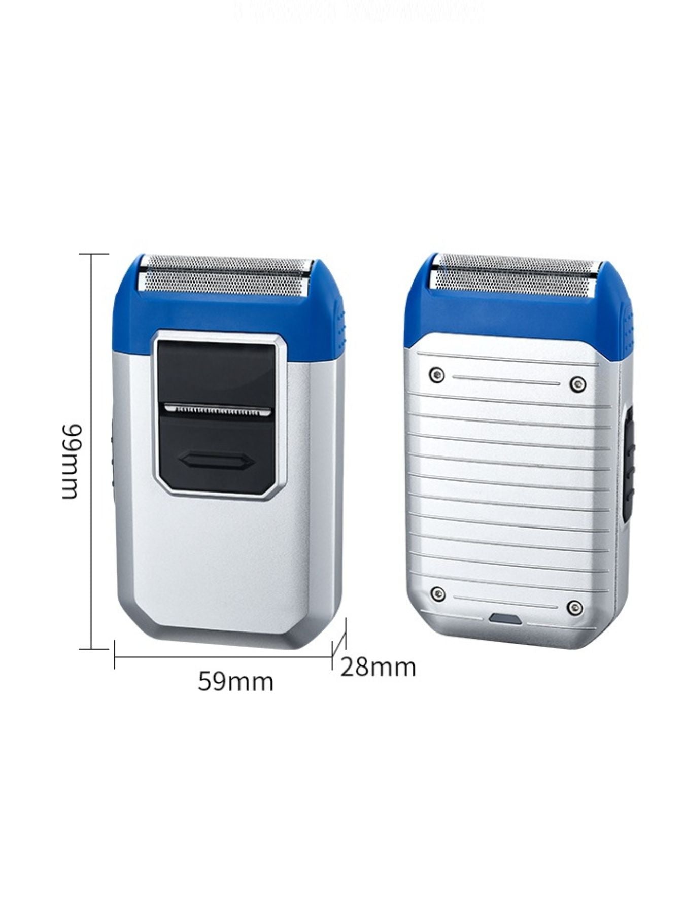 Silver Trendsi Portable Mini Shaver with compact design, ideal for quick grooming and precise shaving on the go.