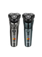 Rechargeable silver 3-head rotary electric shaver by Trendsi with a sleek design, ideal for close, comfortable shaving.