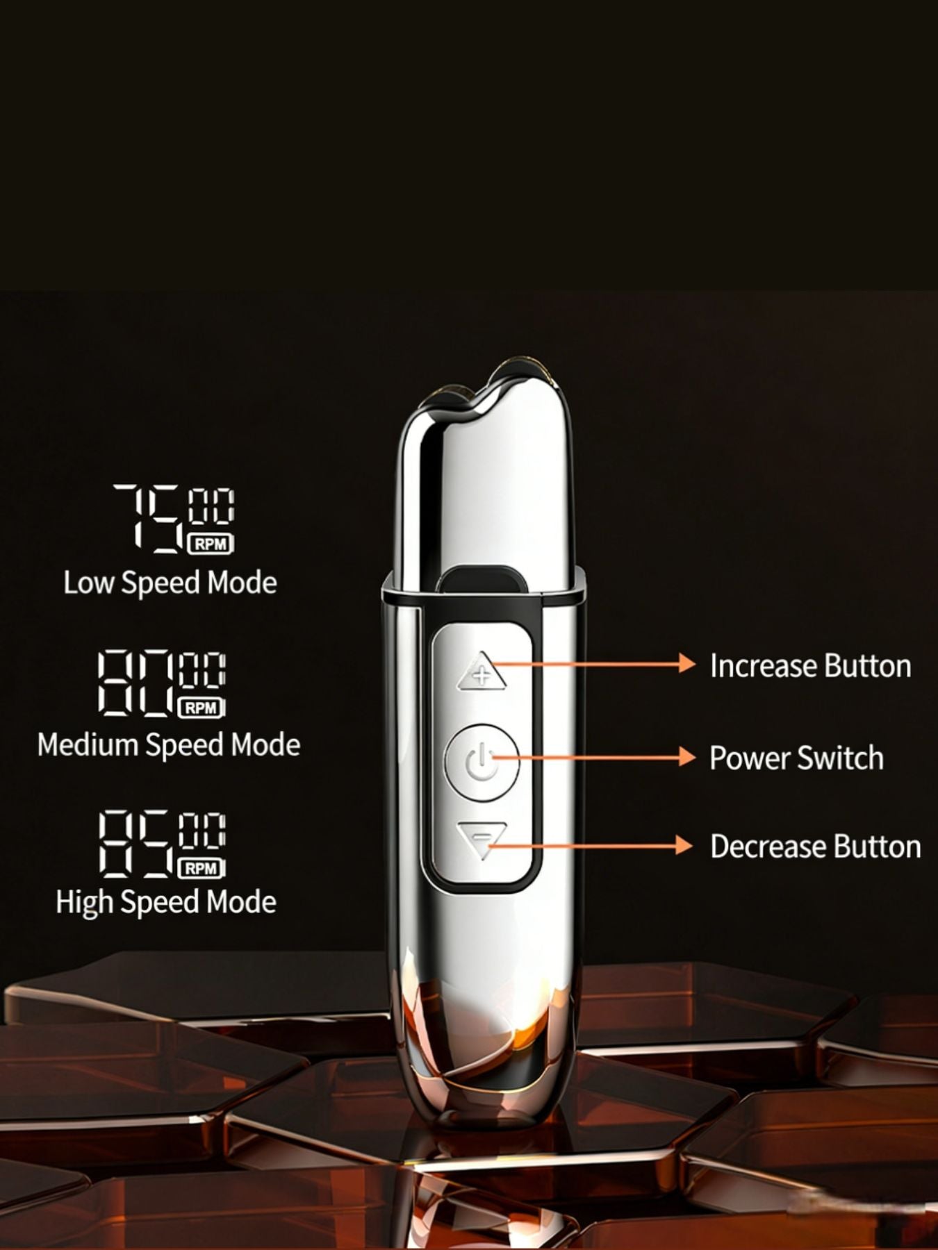Rechargeable electric foil shaver with digital display in silver, designed for smooth, close shaving.