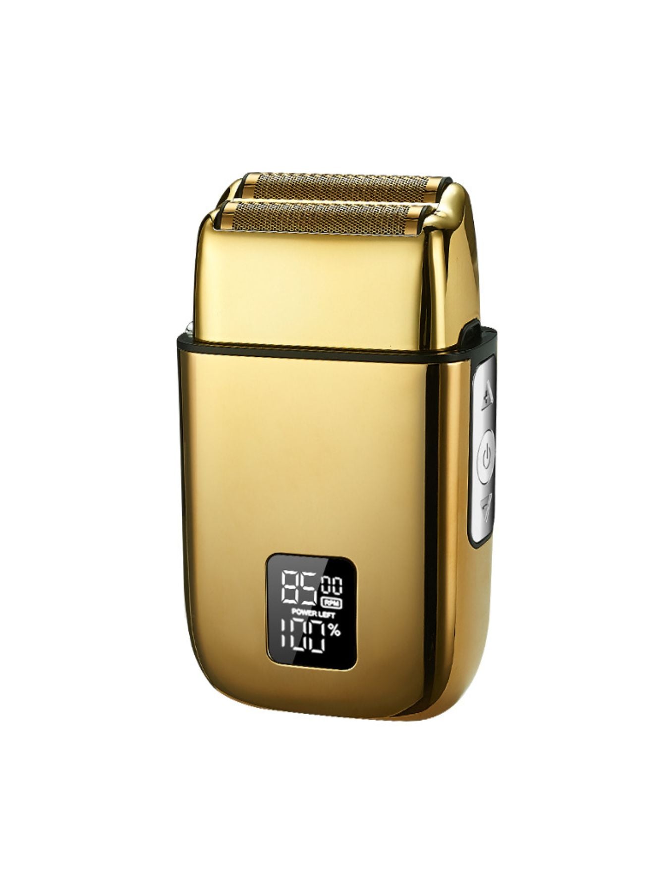Rechargeable electric foil shaver with digital display, silver color, from Trendsi, designed for a close and comfortable shave.
