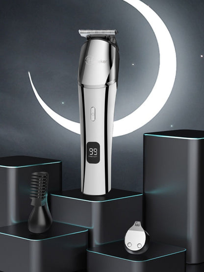 Silver Trendsi cordless hair clipper and trimmer with ergonomic design, suitable for detailed haircut and grooming tasks.