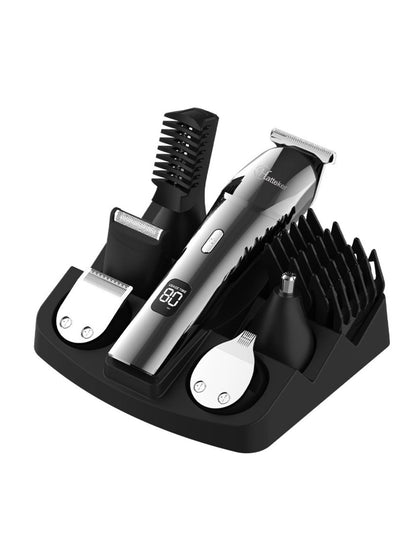 Silver Trendsi cordless hair clipper trimmer with ergonomic design, ideal for precise haircuts and grooming.