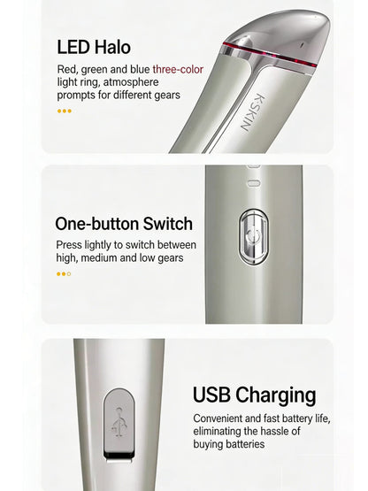 Silver facial lifting beauty device from Trendsi with ergonomic design for skin tightening and facial contouring.
