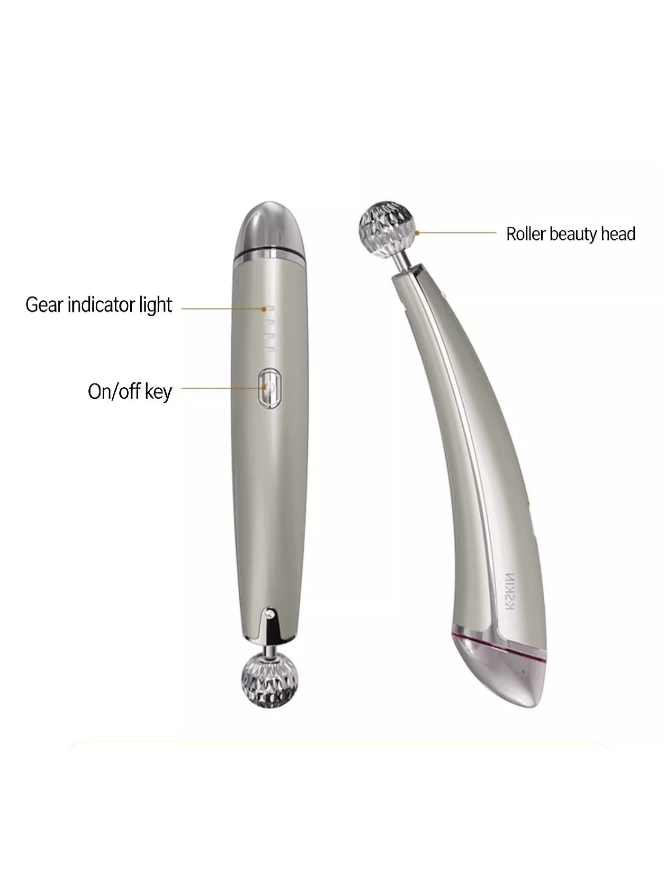 Silver facial lifting beauty device from Trendsi, showcasing a sleek handheld skincare tool for anti-aging and skin firming.