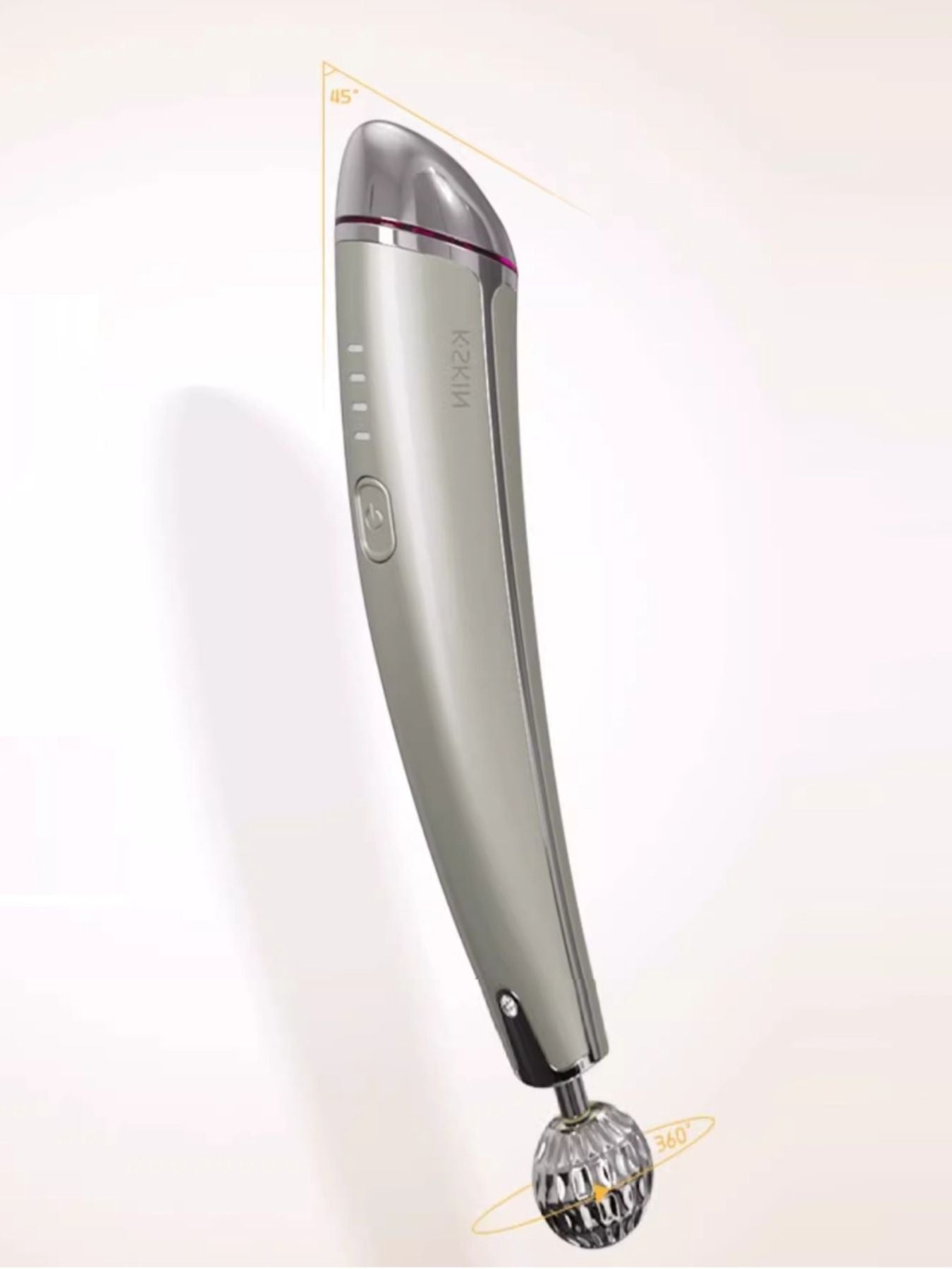 Silver facial lifting beauty device from Trendsi with ergonomic design, used for skin tightening and facial toning.