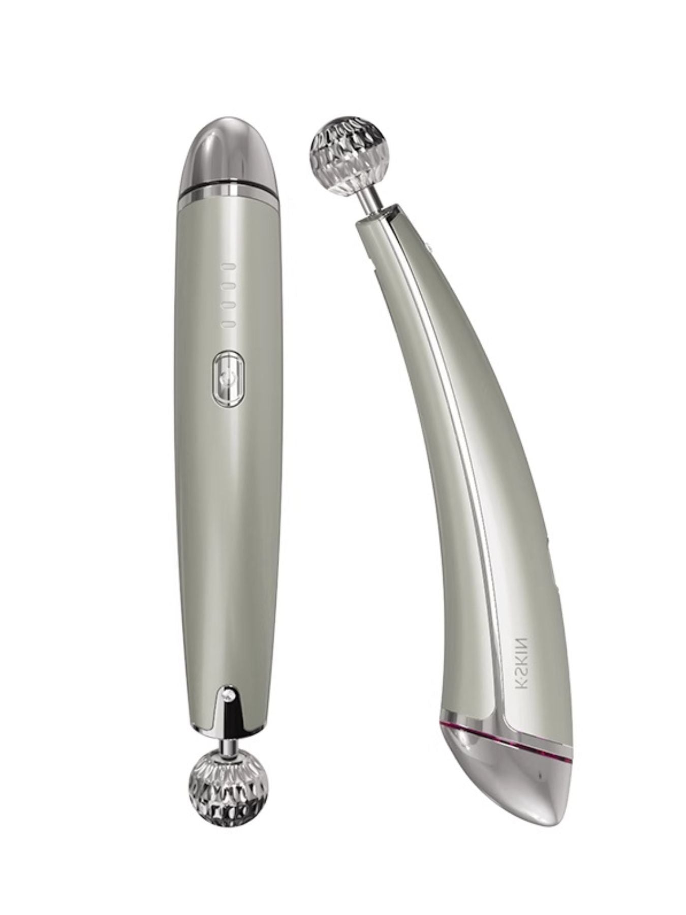 Silver facial lifting beauty device by Trendsi, handheld with sleek design for skin tightening and rejuvenation.