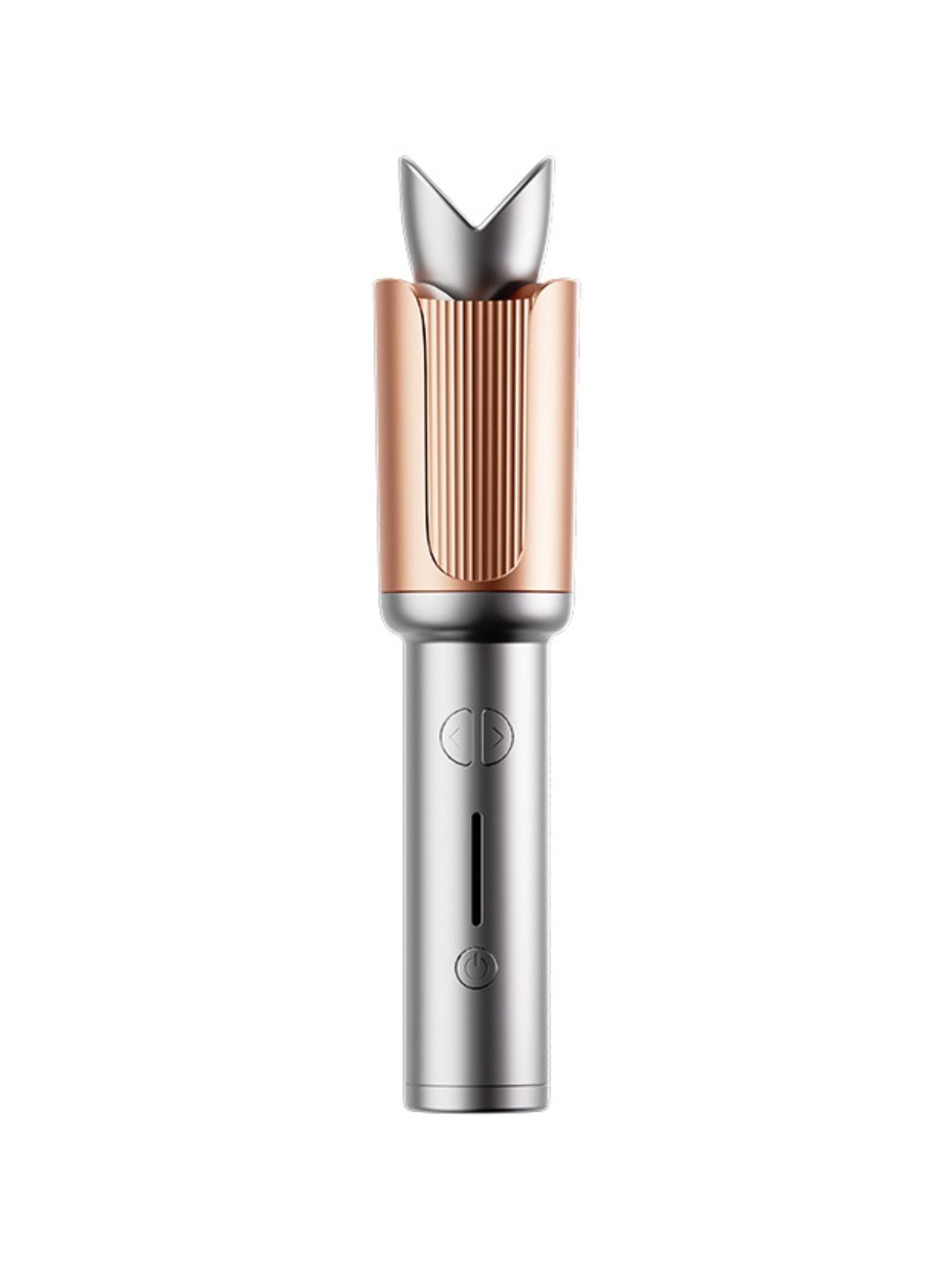 Silver fast heating curling iron from Trendsi with a sleek design, perfect for creating curly hairstyles.