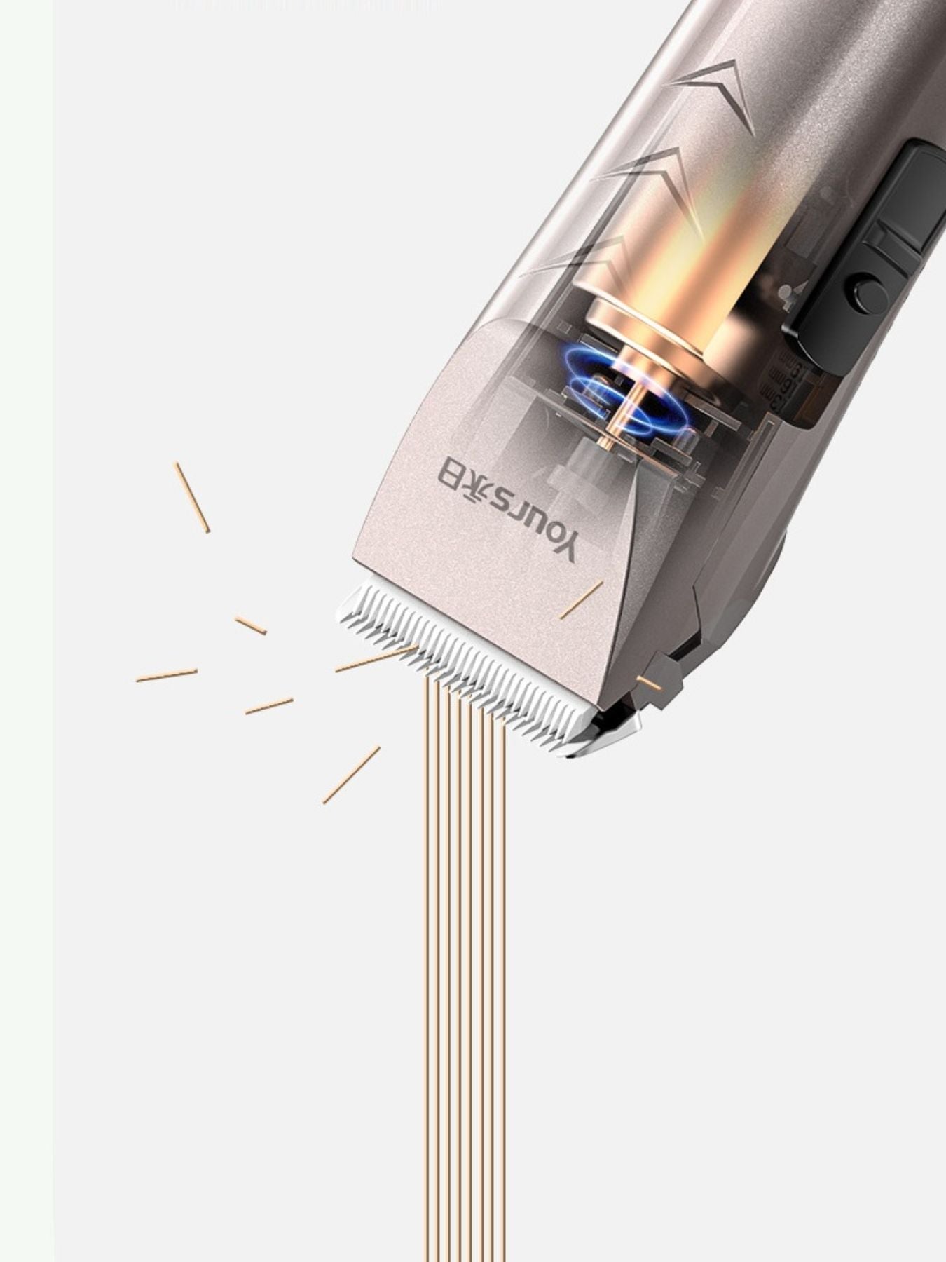 Silver Trendsi hair clipper with LED display showing adjustable settings and precision blades for easy grooming.