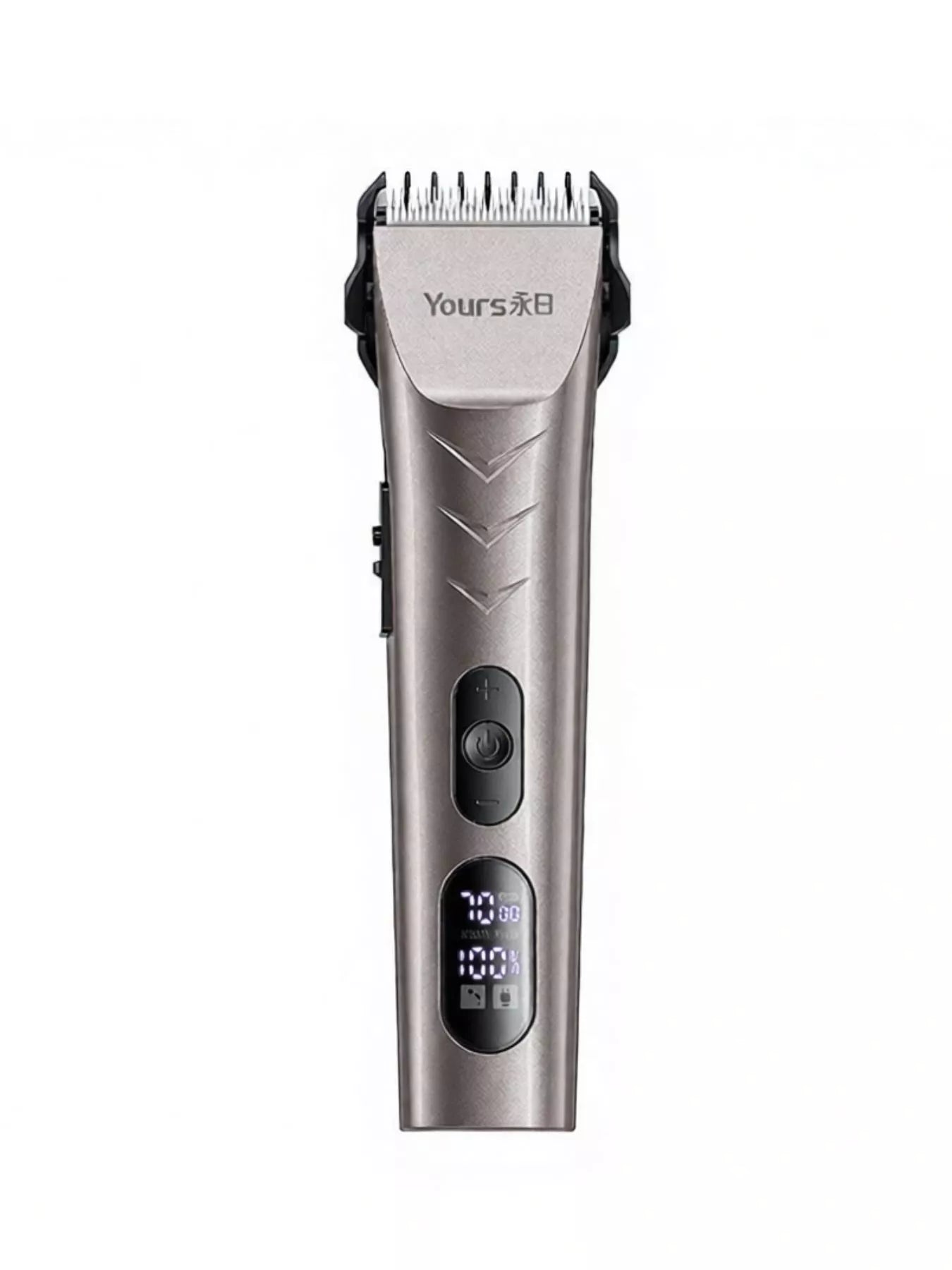 Trendsi rechargeable silver hair clipper with adjustable blades for precise grooming and easy cordless operation.