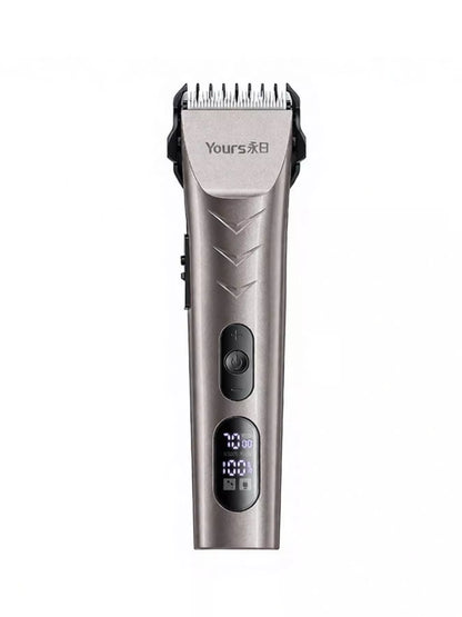 Trendsi rechargeable silver hair clipper with adjustable blades for precise grooming and easy cordless operation.