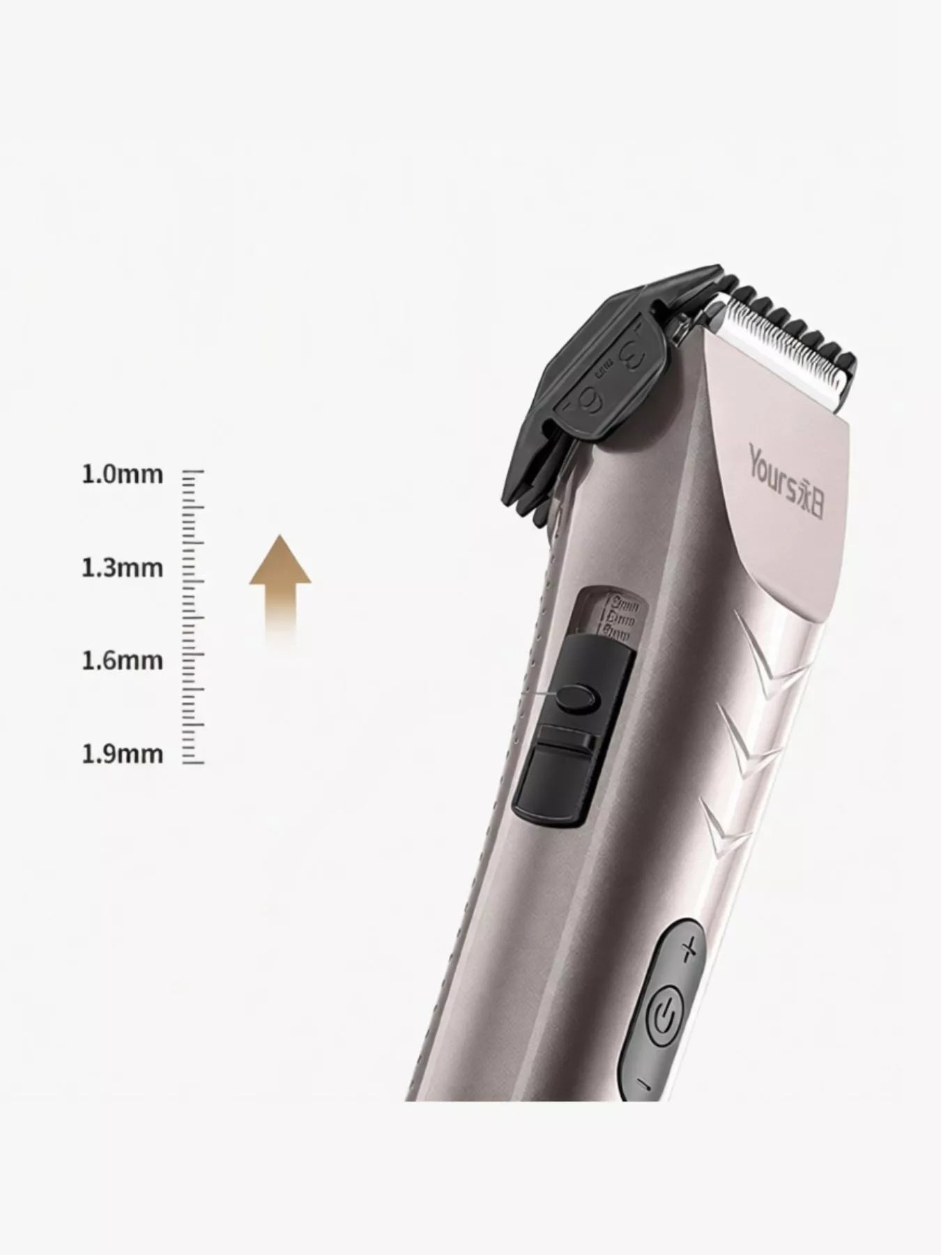 Trendsi rechargeable silver hair clipper with adjustable blades and ergonomic design for easy grooming and trimming.