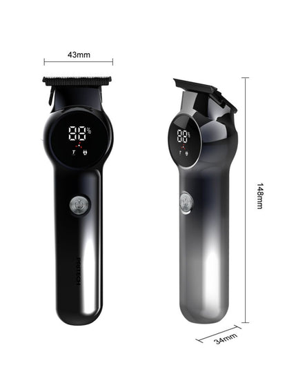 Silver rechargeable hair clipper from Trendsi with a sleek design and adjustable blades for easy haircutting.