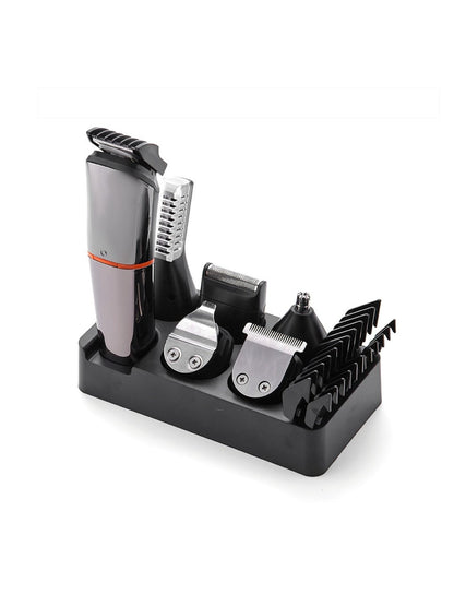 Silver rechargeable hair clipper from Trendsi with a sleek design, perfect for easy and precise grooming.