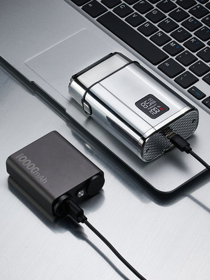 Silver waterproof electric shaver by Trendsi with a sleek design, suitable for dry and wet shaving.