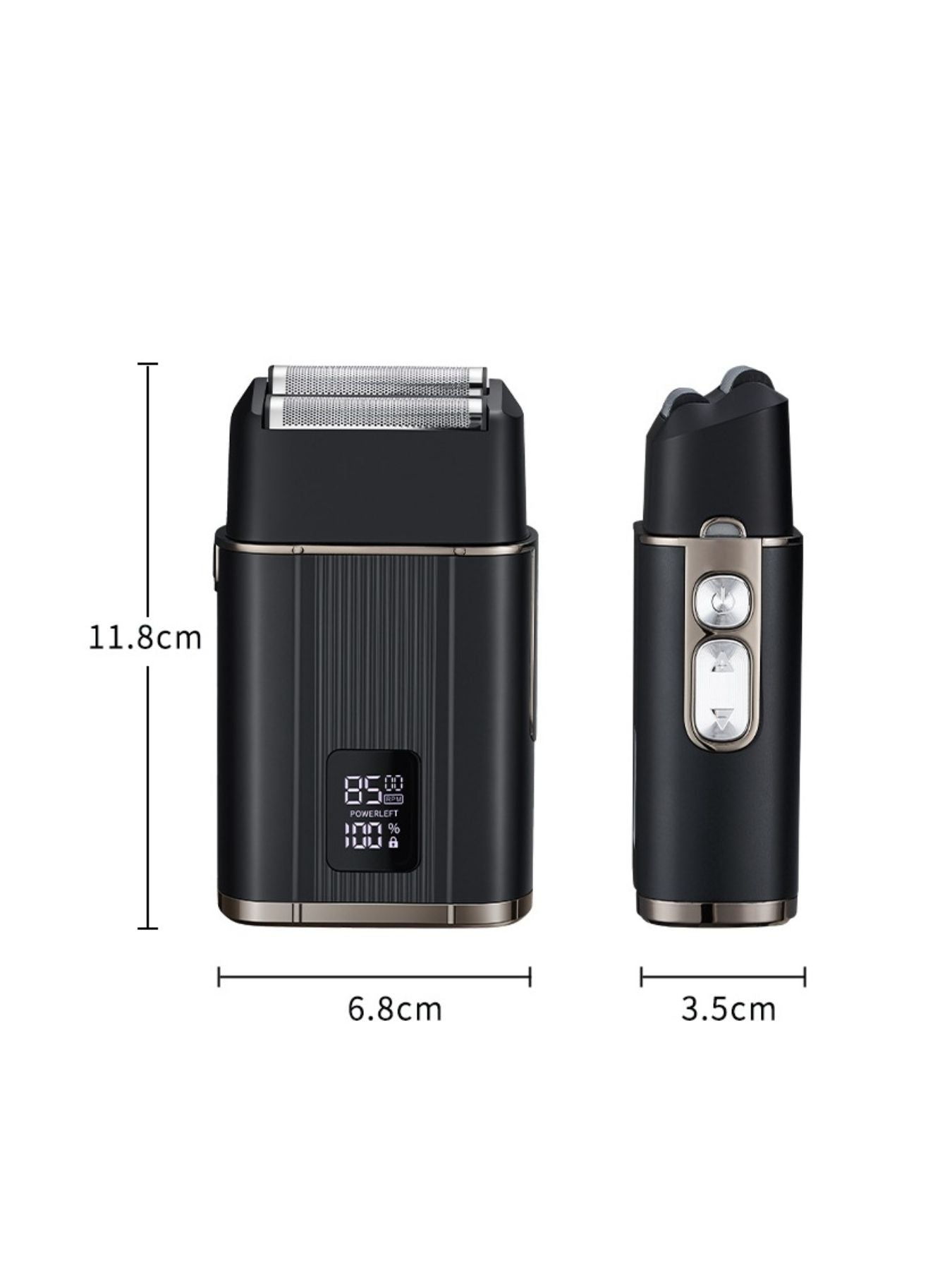 Silver waterproof electric shaver from Trendsi with a sleek design, suitable for wet and dry shaving.
