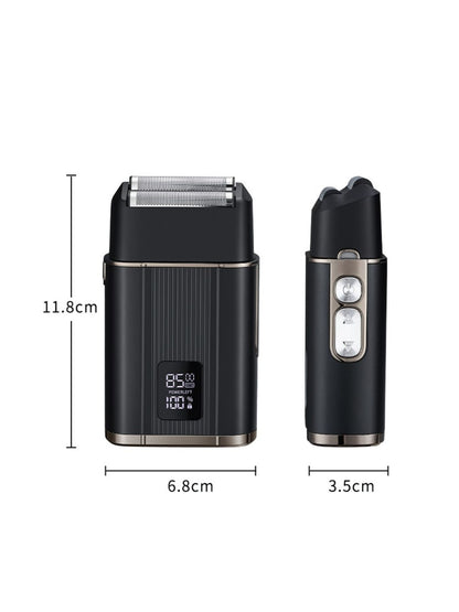 Silver waterproof electric shaver from Trendsi with a sleek design, suitable for wet and dry shaving.
