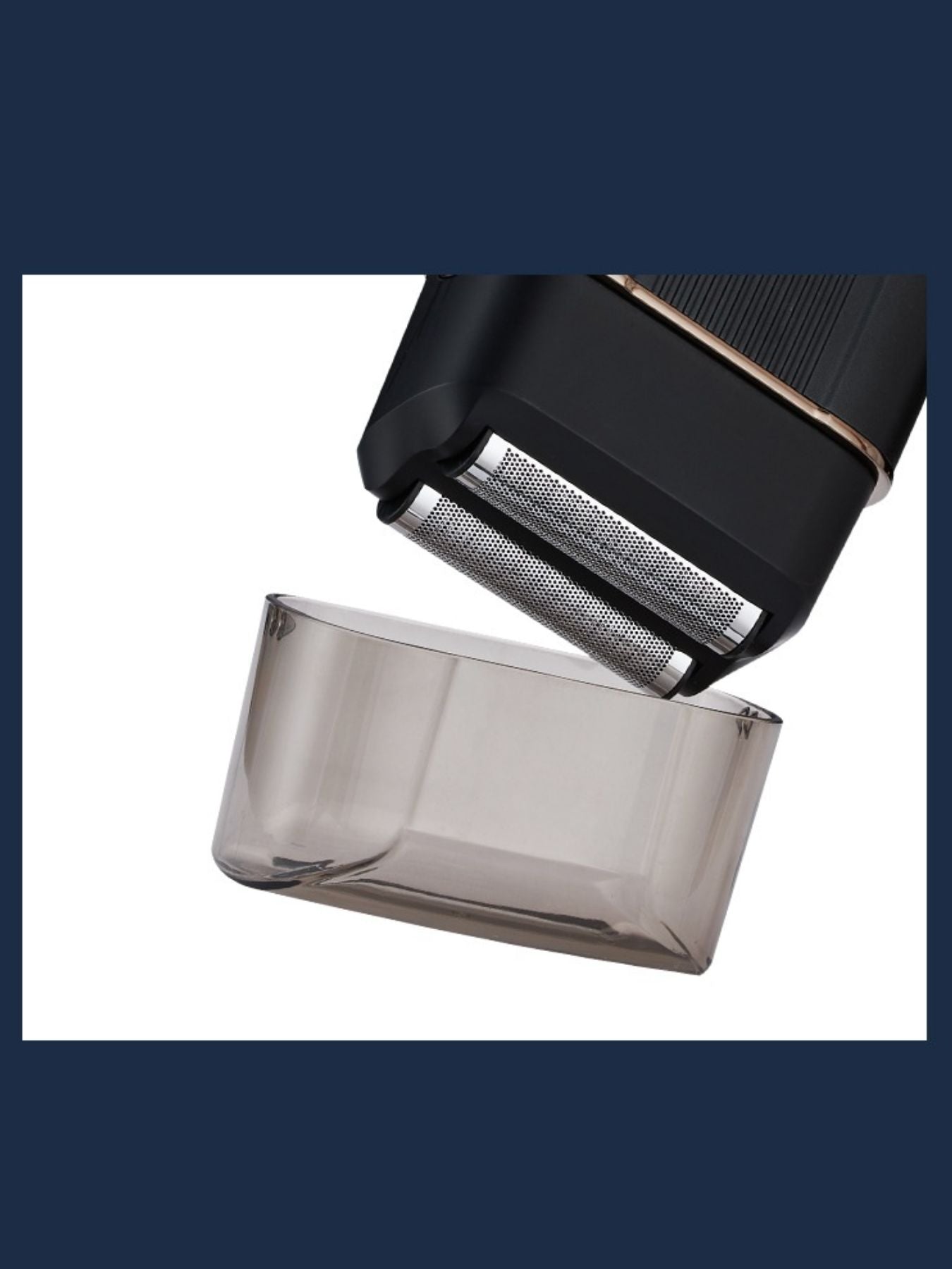 Silver waterproof electric shaver by Trendsi with a sleek design, suitable for dry and wet shaving.