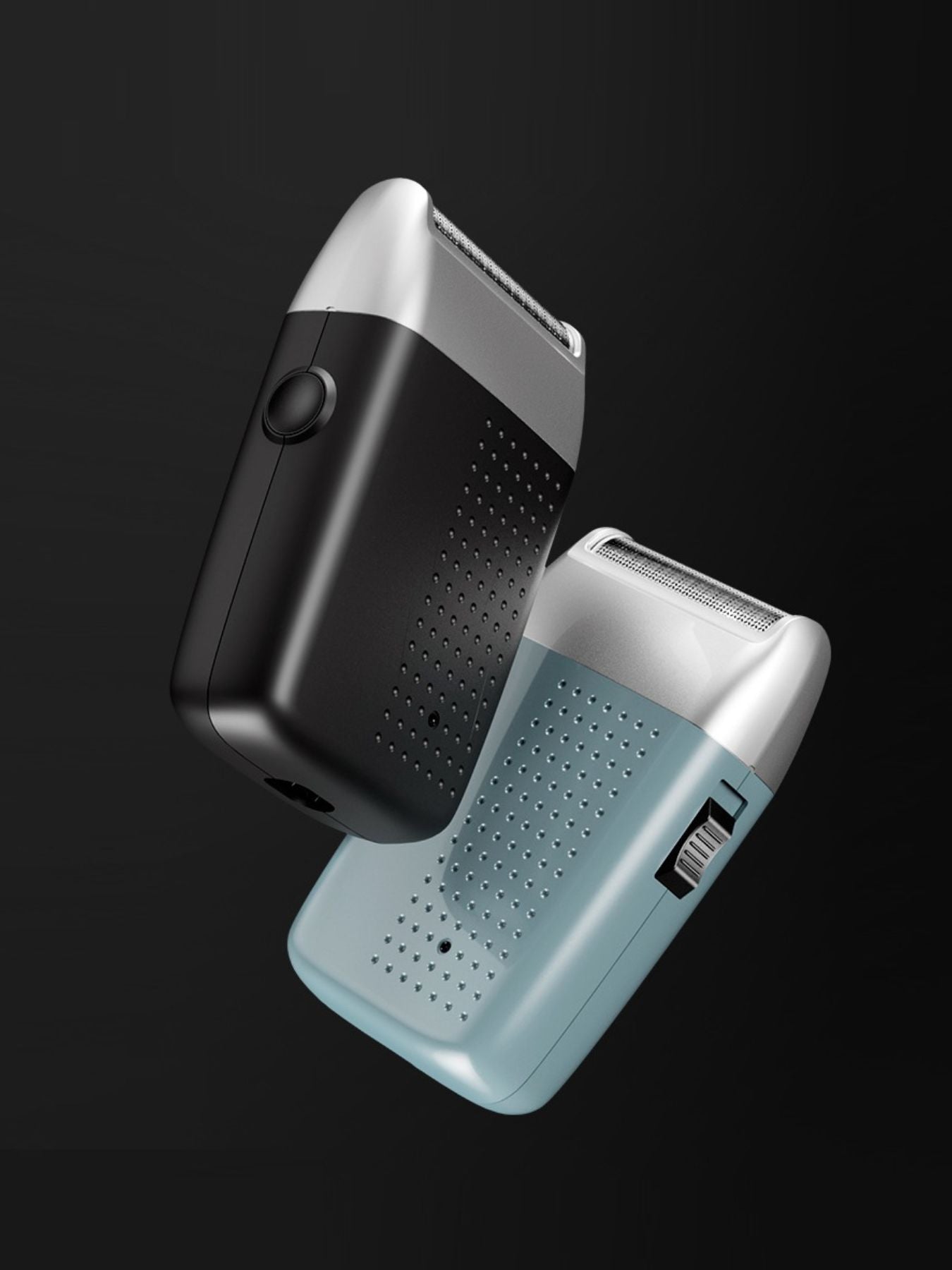 Sky blue portable electric shaver by Trendsi, compact design with a sleek handle and shaving head for quick grooming.