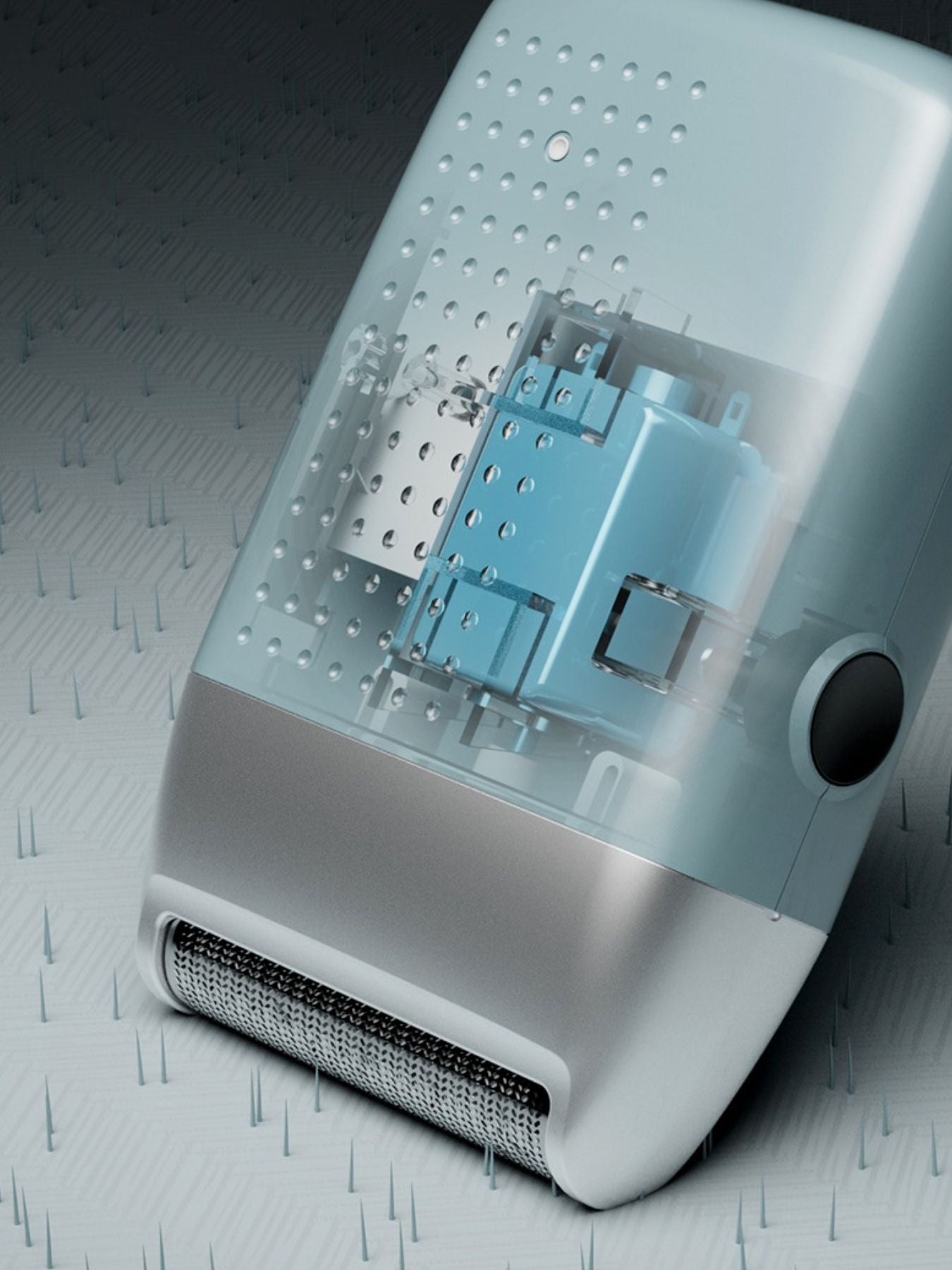 Sky blue portable electric shaver by Trendsi with a compact design for convenient grooming.