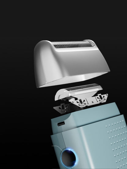Sky blue portable electric shaver by Trendsi featuring a compact design and ergonomic handle for easy grooming.