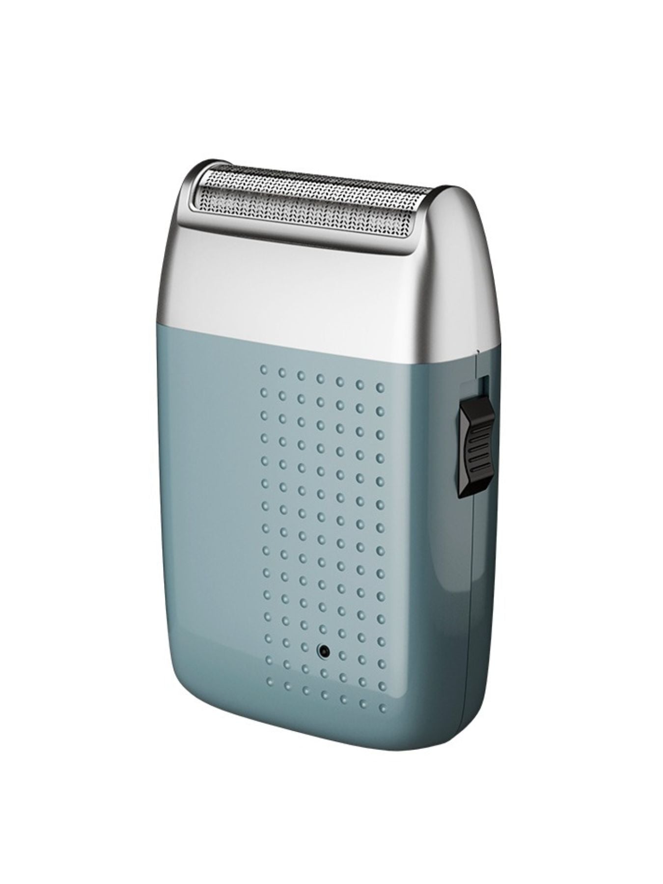 Sky blue Trendsi portable electric shaver with compact design and one-size-fits-all grooming head for easy travel use.