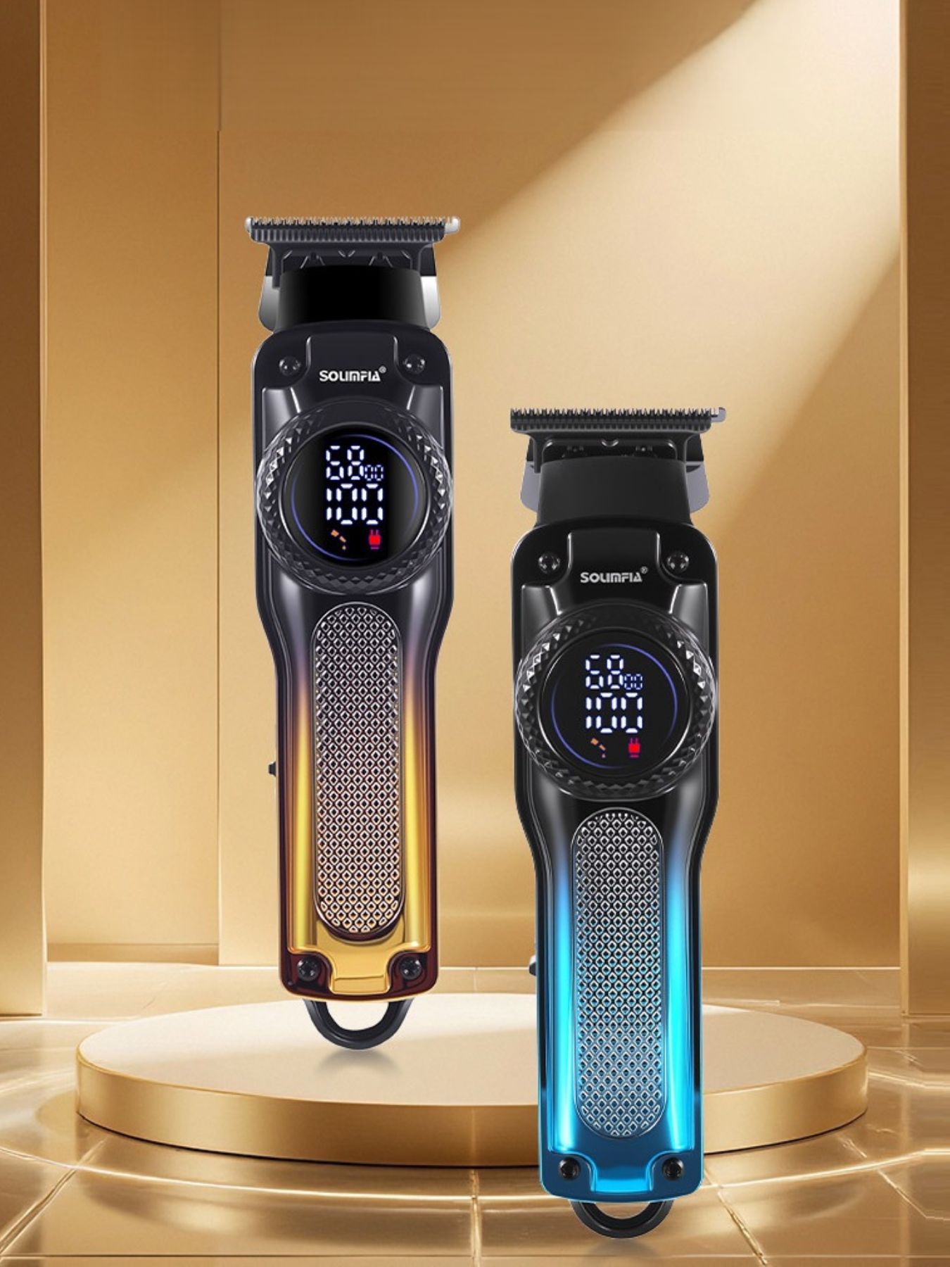 Sky-blue cordless hair clipper by Trendsi with ergonomic design and adjustable blades for precise hair trimming.