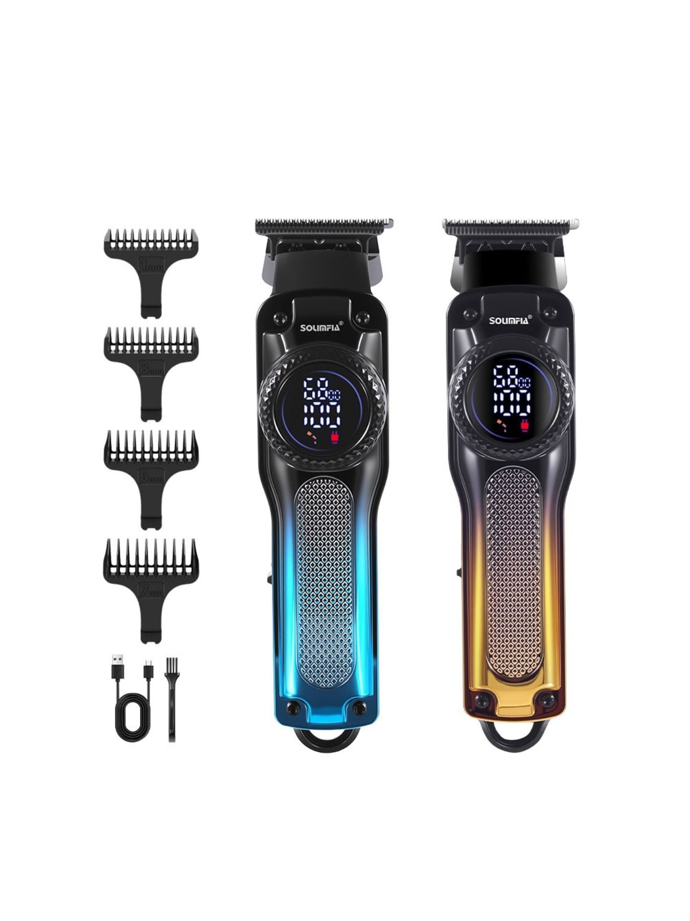 Sky blue cordless hair clipper by Trendsi, with adjustable blades and ergonomic design for easy grooming.