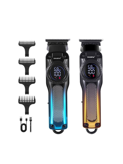 Sky blue cordless hair clipper by Trendsi, with adjustable blades and ergonomic design for easy grooming.